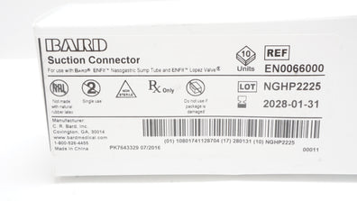 Bard EN0066000 Suction Connector - Box of 10